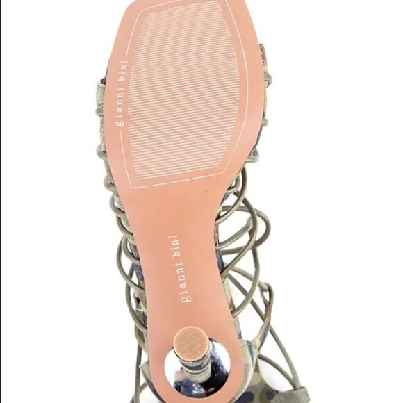 Gianni Bini Sandals Women's Size 8 Suede Camo Print Tall Ankle Wrap Lace-up NIB - Picture 6 of 11